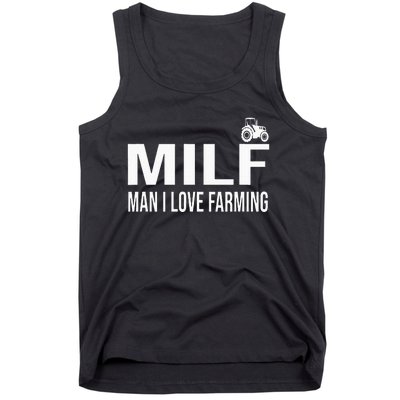 Milf Man I Love Farming Kansas State Purple Football Fan Tank Top