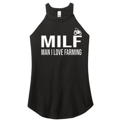 Milf Man I Love Farming Kansas State Purple Football Fan Women’s Perfect Tri Rocker Tank