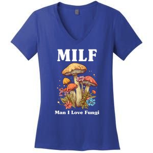 Milf Man I Love Fungi Funny Women's V-Neck T-Shirt