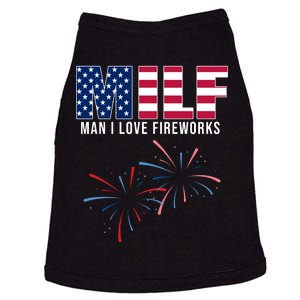 MILF Man I Love Fireworks Funny 4th Of July Doggie Tank