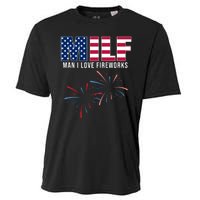 MILF Man I Love Fireworks Funny 4th Of July Cooling Performance Crew T-Shirt