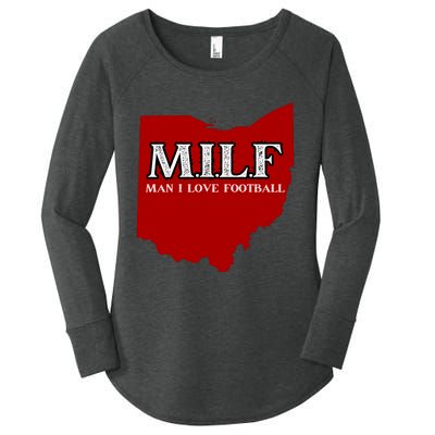 MILF Man I Love Football Women's Perfect Tri Tunic Long Sleeve Shirt