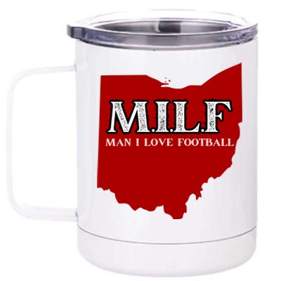 MILF Man I Love Football 12 oz Stainless Steel Tumbler Cup