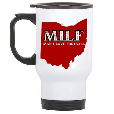 MILF Man I Love Football Stainless Steel Travel Mug