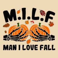 Milf Man I Love Fall Skeleton Pumpkin Hand Boob Drawstring Bag