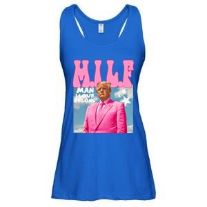 Milf Man I Love Felons Funny Trump Pink 2024 For President Ladies Essential Flowy Tank