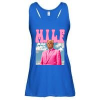 Milf Man I Love Felons Funny Trump Pink 2024 For President Ladies Essential Flowy Tank