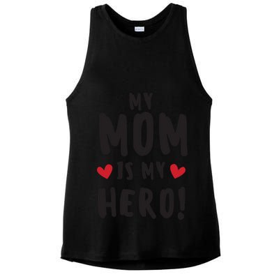 My Mom Is My Hero Ladies PosiCharge Tri-Blend Wicking Tank