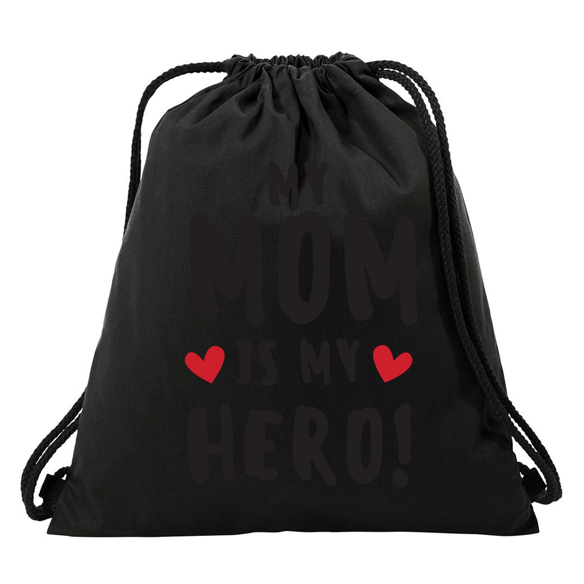My Mom Is My Hero Drawstring Bag