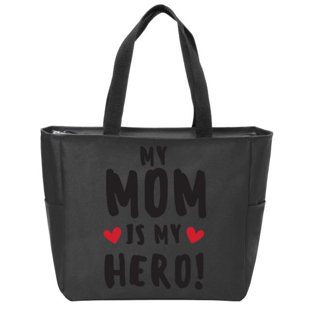 My Mom Is My Hero Zip Tote Bag