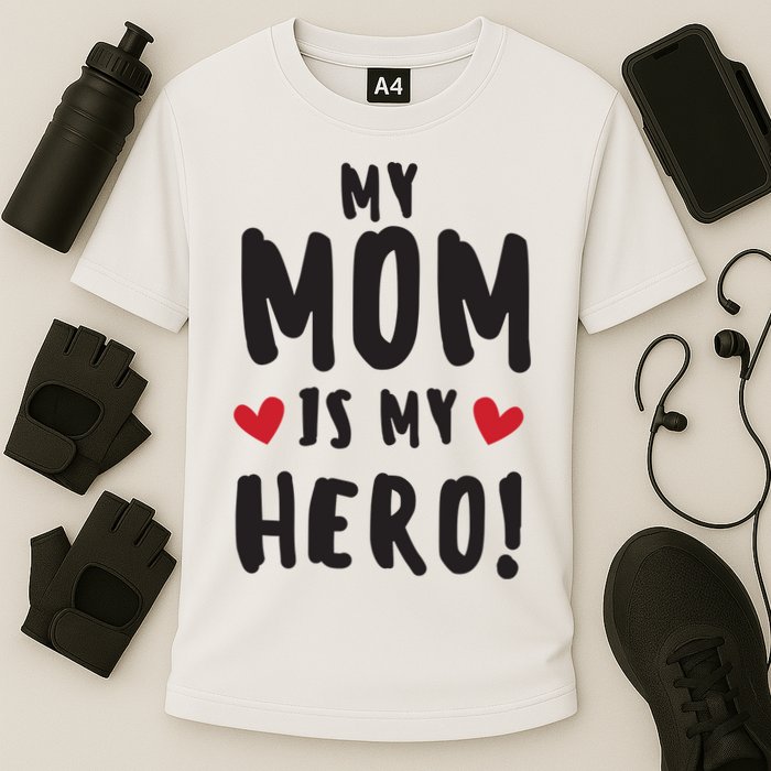 My Mom Is My Hero Cooling Performance Crew T-Shirt