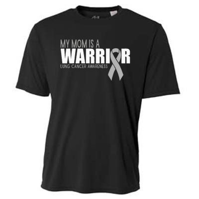 My Mom Is A Warrior Lung Cancer Awareness Cooling Performance Crew T-Shirt