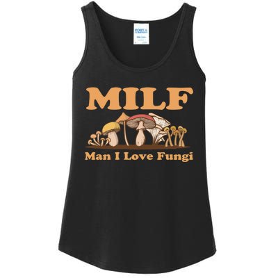 Milf Man I Love Fungi Mushroom Goblincore Ladies Essential Tank