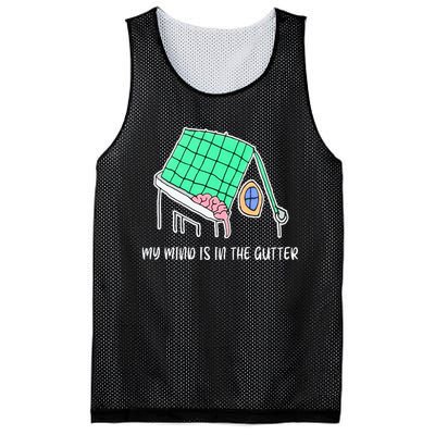 My Mind Is In The Gutter Funny My Mind Is In The Gutter Mesh Reversible Basketball Jersey Tank