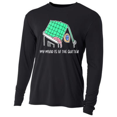 My Mind Is In The Gutter Funny My Mind Is In The Gutter Cooling Performance Long Sleeve Crew