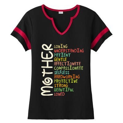 MOTHER Meaning I Love Mom Mothers Day Ladies Halftime Notch Neck Tee