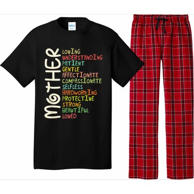 MOTHER Meaning I Love Mom Mothers Day Pajama Set