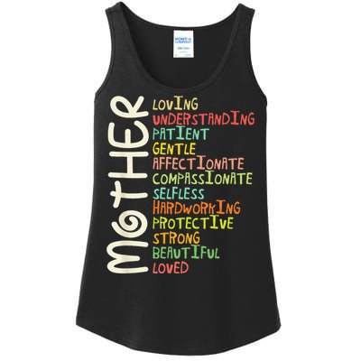 MOTHER Meaning I Love Mom Mothers Day Ladies Essential Tank