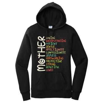 MOTHER Meaning I Love Mom Mothers Day Women's Pullover Hoodie