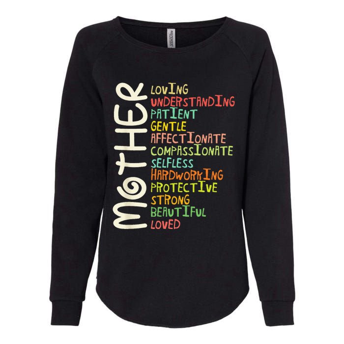 MOTHER Meaning I Love Mom Mothers Day Womens California Wash Sweatshirt