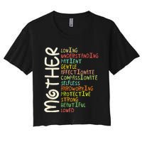 MOTHER Meaning I Love Mom Mothers Day Women's Crop Top Tee