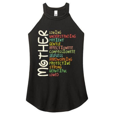 MOTHER Meaning I Love Mom Mothers Day Women's Perfect Tri Rocker Tank