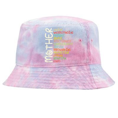 MOTHER Meaning I Love Mom Mothers Day Tie-Dyed Bucket Hat