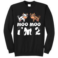 Moo Moo Im Two Cute Cow 2nd Birthday Cows Gift 8111 Sweatshirt