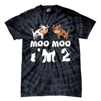 Moo Moo Im Two Cute Cow 2nd Birthday Cows Gift 8111 Tie-Dye T-Shirt