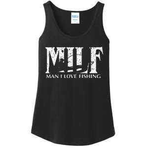 Milf Man I Love Fishing Ladies Essential Tank