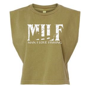 Milf Man I Love Fishing Garment-Dyed Women's Muscle Tee