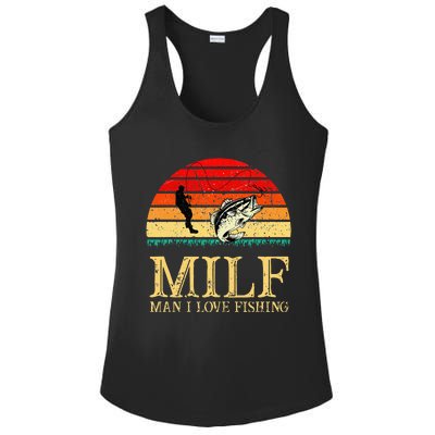 MILF Man I Love Fishing Funny Fishing Fishermen Fishing Ladies PosiCharge Competitor Racerback Tank