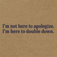 Mads Mitch IM Not Here Apologize IM Here To Double Down Cotton Canvas Backpack