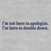 Mads Mitch IM Not Here Apologize IM Here To Double Down Ladies PosiCharge Tri-Blend Wicking Tank