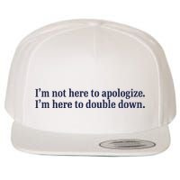 Mads Mitch IM Not Here Apologize IM Here To Double Down Wool Snapback Cap