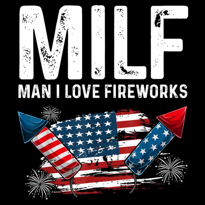 MILF Man I Love Fireworks 4th Of July Funny Fourth Of July Cooling Performance Crew T-Shirt