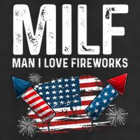 MILF Man I Love Fireworks 4th Of July Funny Fourth Of July 11oz C Handle Ceramic Mug