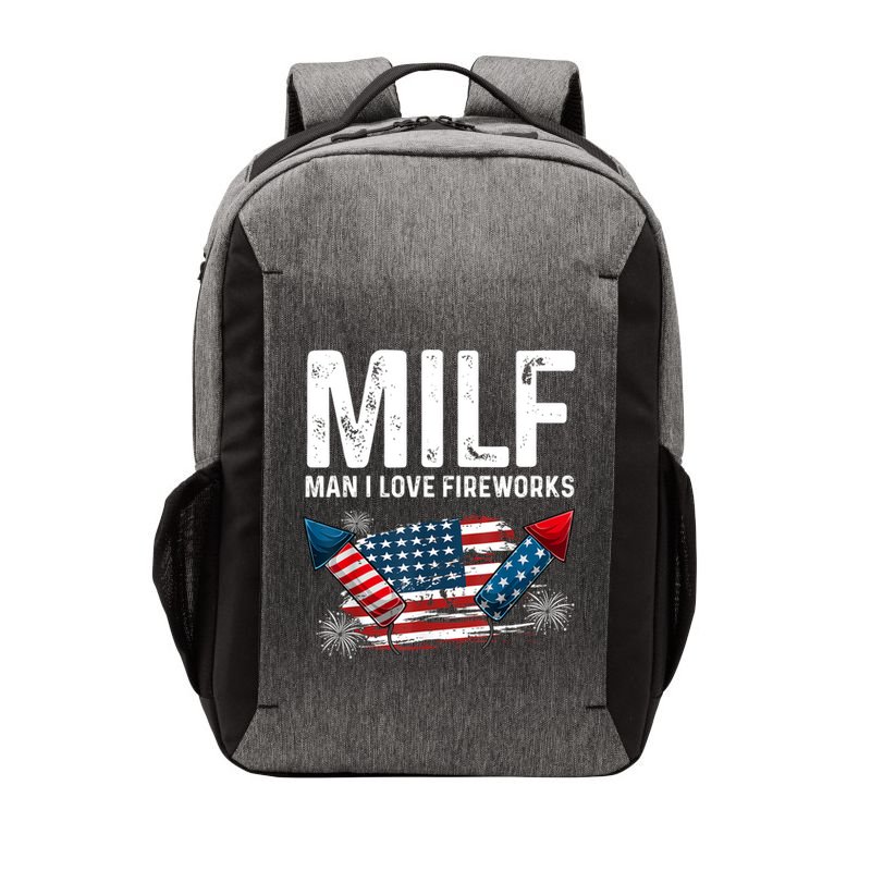 MILF Man I Love Fireworks 4th Of July Funny Fourth Of July Vector Backpack