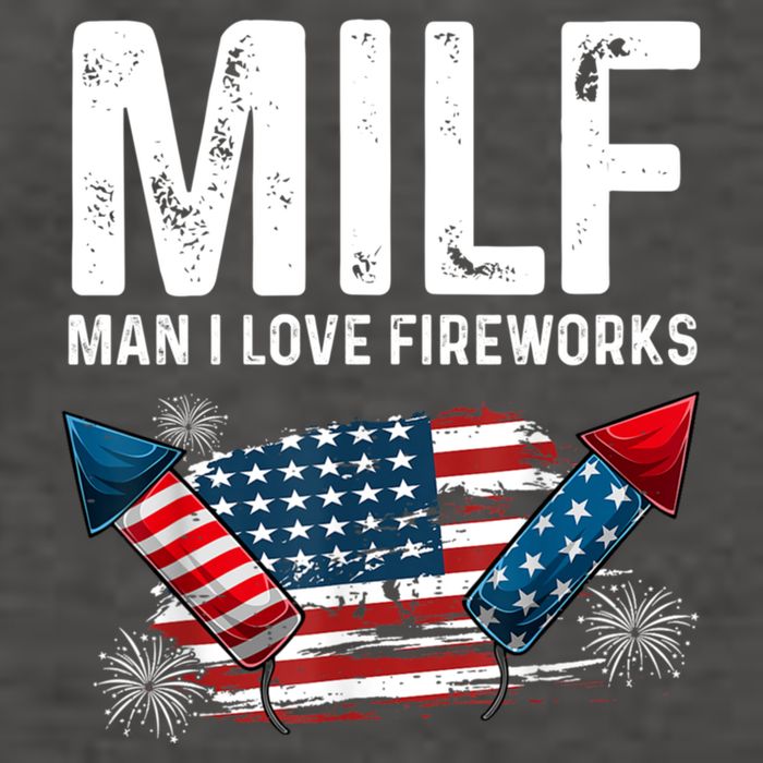 MILF Man I Love Fireworks 4th Of July Funny Fourth Of July Vector Backpack