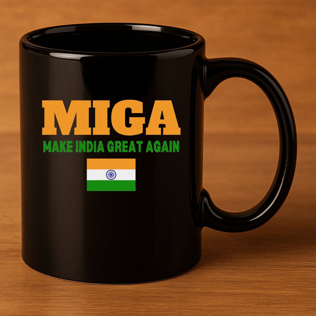 Miga Make India Great Again Maga 11oz C Handle Ceramic Mug