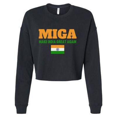 Miga Make India Great Again Maga Cropped Pullover Crew