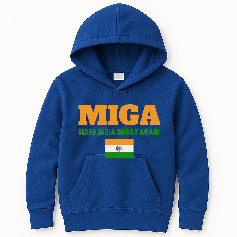 Miga Make India Great Again Maga Kids Hoodie