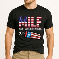 MILF Man I Love Fireworks 4th Of July Funny Fourth Of July Cooling Performance Crew T-Shirt