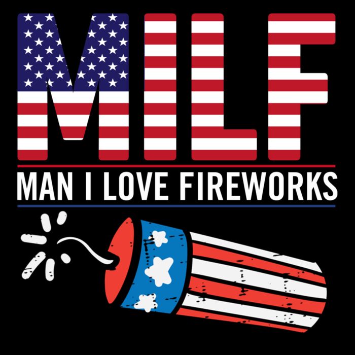MILF Man I Love Fireworks 4th Of July Funny Fourth Of July Button
