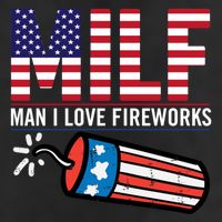 MILF Man I Love Fireworks 4th Of July Funny Fourth Of July 11oz C Handle Ceramic Mug