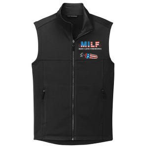 MILF Man I Love Fireworks 4th Of July Funny Fourth Of July Collective Smooth Fleece Vest