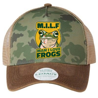 MILF Man I Love Frogs Funny Legacy Tie Dye Trucker Hat