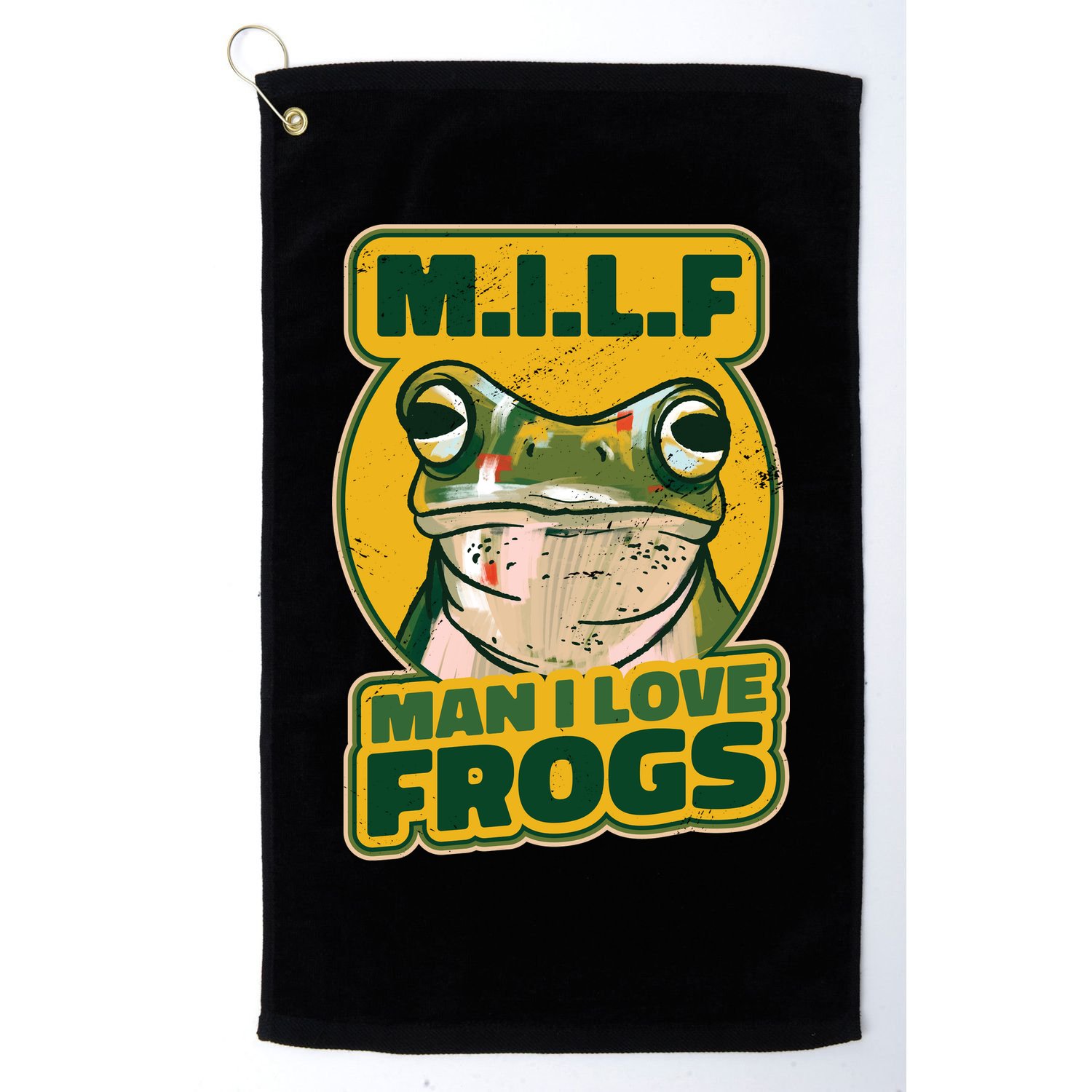 MILF Man I Love Frogs Funny Golf Towel