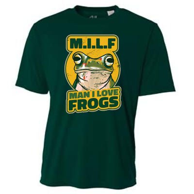 MILF Man I Love Frogs Funny Cooling Performance Crew T-Shirt