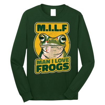 MILF Man I Love Frogs Funny Long Sleeve Shirt